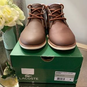 NWT Boys Lacoste Sherbrooke Boots Sz 4